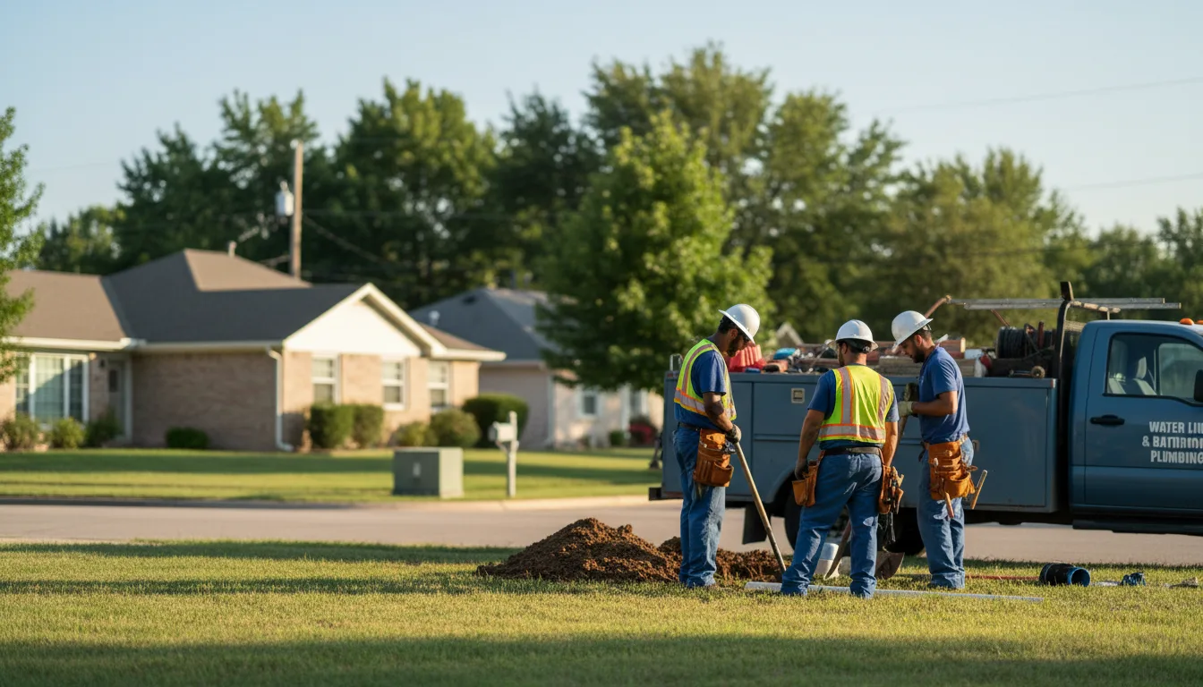 Residential water line and bathroom plumbing service in Bay City, MI